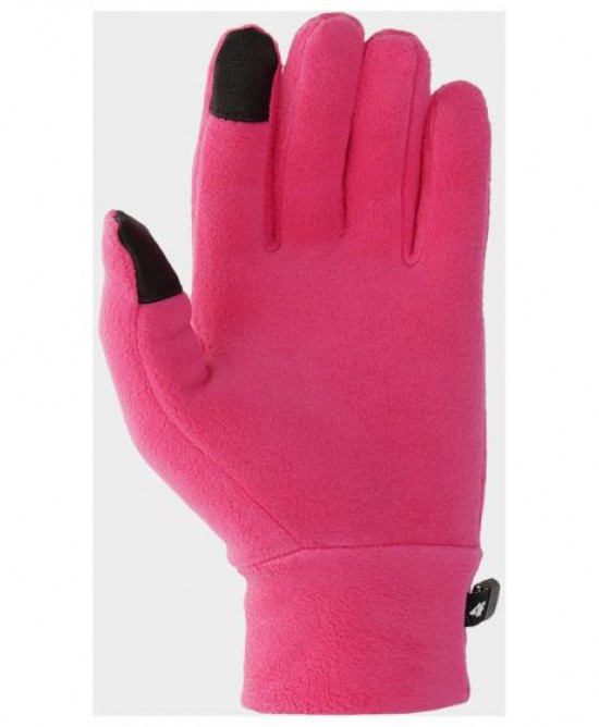4F Παιδικά γάντια φλις για κορίτσια φουξ